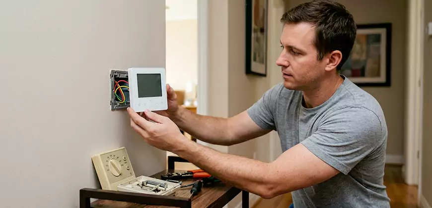 Heat Pump Thermostat Configuration in Elizabethport